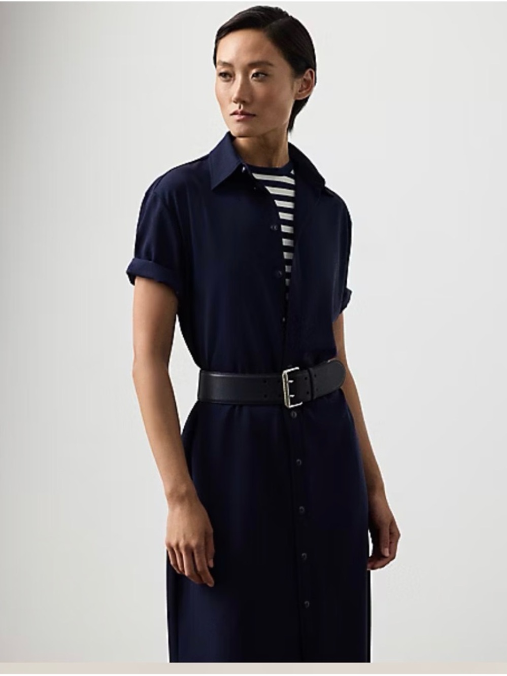 Ralph Lauren Purple Label Carol Wool Gabardine Day Dress